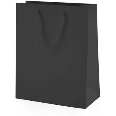 Thepaperbagstore 30 Moyenne sacs cadeau Noirs mats 20x24x10cm Sacs cadeau mats luxe avec anses corde et bases renforcées pour cadeaux, commerce et événements Thepaperbagstore 30 Moyenne sacs cadeau Noirs mats 20x24x10cm Sacs cadeau mats luxe avec anses corde et bases renforcées pour cadeaux, commerce et événements
