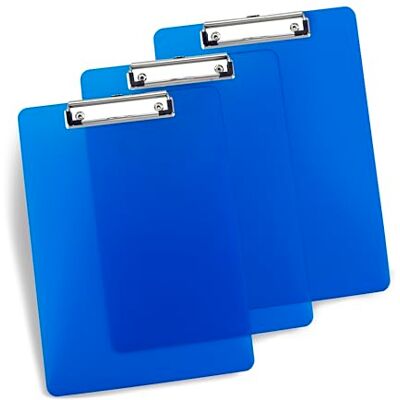 Rapesco 1822 Business Pack: 3 Porte-Blocs, A4, Bleu Transparents Givrés Rapesco 1822 Business Pack: 3 Porte-Blocs, A4, Bleu Transparents Givrés