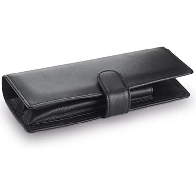Lamy A 402 Maroquinerie – Étui à rabat en cuir de veau de haute qualité 859 de couleur noire Pour deux instruments d'écriture Lamy A 402 Maroquinerie – Étui à rabat en cuir de veau de haute qualité 859 de couleur noire Pour deux instruments d'écriture