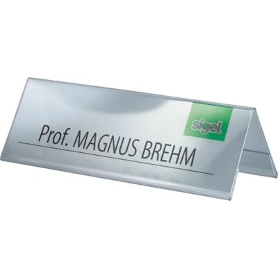 Sigel TA132 Lot de 5 Présentoirs chevalets de table, 19 x 6 x 6,5 cm, transparent Sigel TA132 Lot de 5 Présentoirs chevalets de table, 19 x 6 x 6,5 cm, transparent