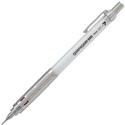 Pentel GraphGear 300 Boîte de 12 porte-mines Blanc 0,7 mm Pentel GraphGear 300 Boîte de 12 porte-mines Blanc 0,7 mm