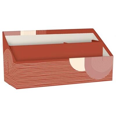 Clairefontaine 116077C Un Porte-Lettres en Carton 25x10x14 cm aux Couleurs Chaleureuses et Formes Géométriques Home Office Rangement Bureau Organisateur Collection Terracotta Clairefontaine 116077C Un Porte-Lettres en Carton 25x10x14 cm aux Couleurs Chaleureuses et Formes Géométriques Home Office Rangement Bureau Organisateur Collection Terracotta