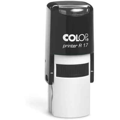COLOP Tampon Encreur Imprimé Rond de Différentes Tailles (R 17) avec Plaque de Texte Individuelle COLOP Tampon Encreur Imprimé Rond de Différentes Tailles (R 17) avec Plaque de Texte Individuelle