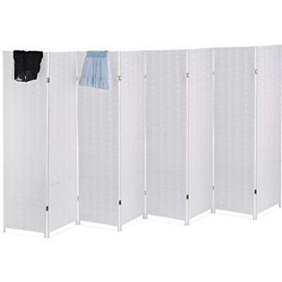 Relaxdays Paravent intérieur, 8 Parties, HxL 170 x 320 cm, séparateur Pliable, Bois & Corde Papier, Brise-Vue, Blanc, 1 unité Relaxdays Paravent intérieur, 8 Parties, HxL 170 x 320 cm, séparateur Pliable, Bois & Corde Papier, Brise-Vue, Blanc, 1 unité