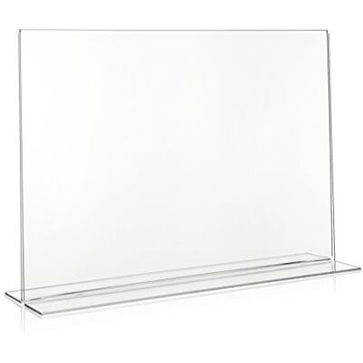 VITAdisplays Présentoir publicitaire DIN A3 en forme de T/support en forme de T en format paysage/support de table en PLEXIGLAS® d'origine VITAdisplays Présentoir publicitaire DIN A3 en forme de T/support en forme de T en format paysage/support de table en PLEXIGLAS® d'origine