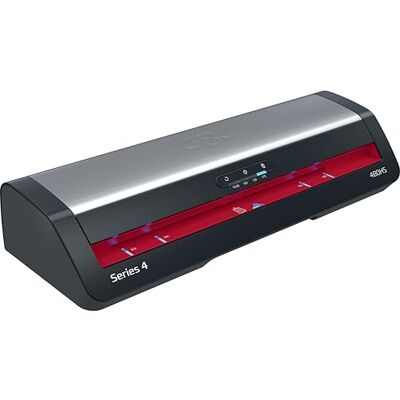 GBC 240 Home Office Plastifieuse A4 Temps de chauffe rapide de 2 minutes, 75-125 microns, Anti-bourrage, Arrêt automatique, Inclus 5 pochettes de plastification A4, Noir/Rouge, 4410068EU GBC 240 Home Office Plastifieuse A4 Temps de chauffe rapide de 2 minutes, 75-125 microns, Anti-bourrage, Arrêt automatique, Inclus 5 pochettes de plastification A4, Noir/Rouge, 4410068EU