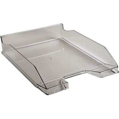 EXACOMPTA Glossy 113227D Corbeille à courrier Gris translucide 1 Unité EXACOMPTA Glossy 113227D Corbeille à courrier Gris translucide 1 Unité