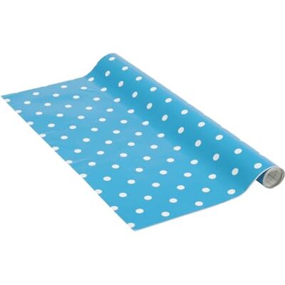 Venilia Adhésif Pois bleu, Feuille adhésive, Feuille de meubles, Feuille décorative, auto-adhésif, 45cm x 1,5m, 95µm (Stärke: 0,095 mm), 54706 Venilia Adhésif Pois bleu, Feuille adhésive, Feuille de meubles, Feuille décorative, auto-adhésif, 45cm x 1,5m, 95µm (Stärke: 0,095 mm), 54706