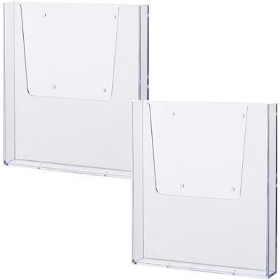 Helit H2350202-2 Porte-brochures mural "the help wall" DIN A4, 2 pièces, transparent Helit H2350202-2 Porte-brochures mural "the help wall" DIN A4, 2 pièces, transparent