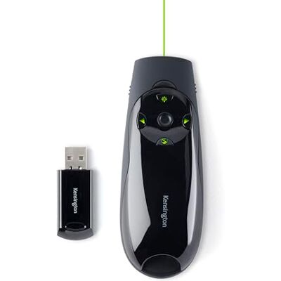 Kensington Presenter Expert Télécommande de Présentation USB Sans Fil avec Pointeur Laser Vert et Contrôle du Curseur, Compatible avec Windows & macOS Portée 45m (K72426EU) Kensington Presenter Expert Télécommande de Présentation USB Sans Fil avec Pointeur Laser Vert et Contrôle du Curseur, Compatible avec Windows & macOS Portée 45m (K72426EU)