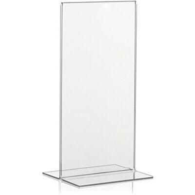 VITAdisplays Pack de 10 présentoirs publicitaires, Présentoir en T, support DIN long, DL transparent en PLEXIGLAS original VITAdisplays Pack de 10 présentoirs publicitaires, Présentoir en T, support DIN long, DL transparent en PLEXIGLAS original