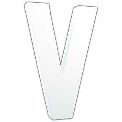 décopatch AC721Cpack Un lot de 3 supports en papier blanc mâché 3x13,5x20,5 cm, Lettre V décopatch AC721Cpack Un lot de 3 supports en papier blanc mâché 3x13,5x20,5 cm, Lettre V