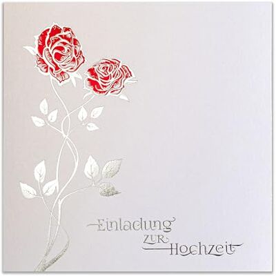 ART ZAP_DE_21 Lot de 20 invitations de mariage 135 x 135 mm avec inserts imprimables et enveloppes pour mariage – Film coloré métallisé, motif pressé sur papier métallique, ZAP_DE_21 ART ZAP_DE_21 Lot de 20 invitations de mariage 135 x 135 mm avec inserts imprimables et enveloppes pour mariage – Film coloré métallisé, motif pressé sur papier métallique, ZAP_DE_21