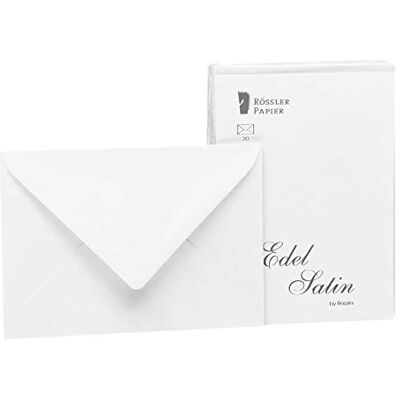 Rössler Edel Papier à lettre satiné Enveloppes weiß Blanc. Rössler Edel Papier à lettre satiné Enveloppes weiß Blanc.