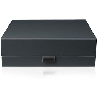 Thepaperbagstore Boîte cadeau magnétique noire 22 x 17 x 5 cm Boîte pliable en carton avec fermeture magnétique et ruban pour cadeaux, mariages, anniversaires et événements Thepaperbagstore Boîte cadeau magnétique noire 22 x 17 x 5 cm Boîte pliable en carton avec fermeture magnétique et ruban pour cadeaux, mariages, anniversaires et événements