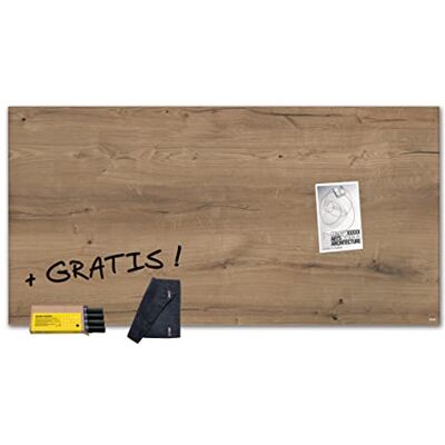 Sigel Artverum SF476 Lot de 4 marqueurs noirs en bois naturel 91 x 46 cm Sigel Artverum SF476 Lot de 4 marqueurs noirs en bois naturel 91 x 46 cm
