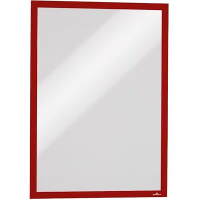 Durable Duraframe Cadre d'Affichage Magnétique A3 Rouge Lot de 5 Durable Duraframe Cadre d'Affichage Magnétique A3 Rouge Lot de 5