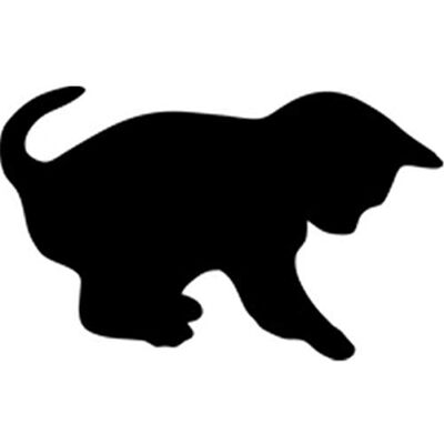 SECURIT Silhouette Cat Wall Chalk Board Black SECURIT Silhouette Cat Wall Chalk Board Black