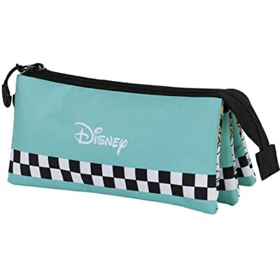 Disney Mickey Mouse Squares Trousse triple 2.0 Bleu 23 x 11 cm Disney Mickey Mouse Squares Trousse triple 2.0 Bleu 23 x 11 cm