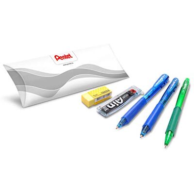 Pentel Set scolaire/bureau/Smart Working (2 boule de déclenchement Wow bleue, 1 porte-mine Wow 0,7 mm, 1 tube mine 0,7 mm B, 1 caoutchouc) Pentel Set scolaire/bureau/Smart Working (2 boule de déclenchement Wow bleue, 1 porte-mine Wow 0,7 mm, 1 tube mine 0,7 mm B, 1 caoutchouc)