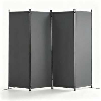 VEVOR Cloison de séparation en Tissu, séparateur de pièce Pliable à 4 Panneaux, paravent de confidentialité intérieur pour Bureau, Chambre, Salle à Manger, Maison, autoportant, 228x45x172,5 cm, Gris VEVOR Cloison de séparation en Tissu, séparateur de pièce Pliable à 4 Panneaux, paravent de confidentialité intérieur pour Bureau, Chambre, Salle à Manger, Maison, autoportant, 228x45x172,5 cm, Gris