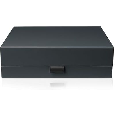 Thepaperbagstore 1 Grand boîte cadeau magnétique noire 34x22x7cm Carton épais avec fermeture magnétique et ruban pour une présentation rapide et soignée Thepaperbagstore 1 Grand boîte cadeau magnétique noire 34x22x7cm Carton épais avec fermeture magnétique et ruban pour une présentation rapide et soignée
