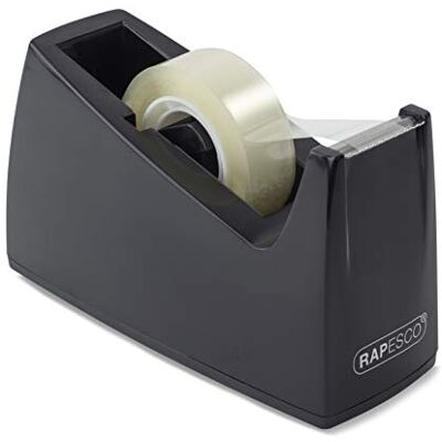 Rapesco RPDT30BK Dévidoir de Ruban Adhésif 300, Ruban Adésif Non Inclus Noir, Noyau de 25 mm Rapesco RPDT30BK Dévidoir de Ruban Adhésif 300, Ruban Adésif Non Inclus Noir, Noyau de 25 mm