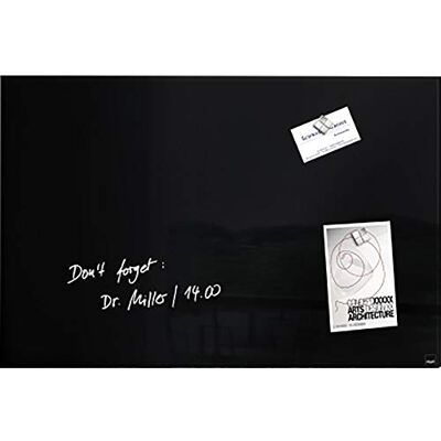 Sigel GL120 Tableau magnétique en verre premium, surface brillante, 60 x 40 cm, verre de sécurité, montage facile, 3 aimants néodyme inclus, noir Artverum Sigel GL120 Tableau magnétique en verre premium, surface brillante, 60 x 40 cm, verre de sécurité, montage facile, 3 aimants néodyme inclus, noir Artverum