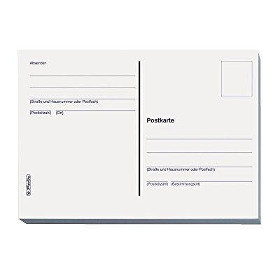 herlitz Lot de 20 Cartes postales Blanc herlitz Lot de 20 Cartes postales Blanc