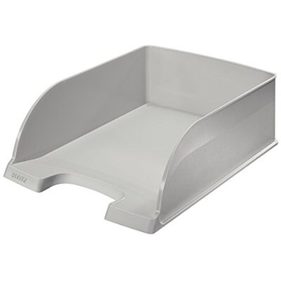 Leitz Corbeille à Courrier A4, Jumbo, Gris, Plus, 52330085 Leitz Corbeille à Courrier A4, Jumbo, Gris, Plus, 52330085