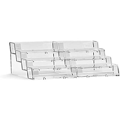 Taymar porte-cartes de visite, support pour cartes de visite, présentoir pour cartes de visite, 2×4 étages, transparent Taymar porte-cartes de visite, support pour cartes de visite, présentoir pour cartes de visite, 2×4 étages, transparent