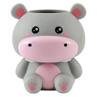 I-TOTAL Porte-monnaie 3D Organisateur de bureau de style Kawaii pour stylos et accessoires, idée cadeau (HIPPO) I-TOTAL Porte-monnaie 3D Organisateur de bureau de style Kawaii pour stylos et accessoires, idée cadeau (HIPPO)