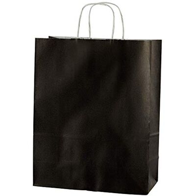 Thepaperbagstore 30 sacs papier Noirs Moyenne avec anses 25x11x31cm Sacs kraft avec anses solides, idéals pour cadeaux, commerce, fêtes et événements Thepaperbagstore 30 sacs papier Noirs Moyenne avec anses 25x11x31cm Sacs kraft avec anses solides, idéals pour cadeaux, commerce, fêtes et événements