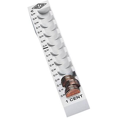 WEDO 160700137 Rivet pour pièces de monnaie (0,01 euro, 1 cent, plastique pour 90 pièces avec marquages 18 x 4,5 x 3 cm) Gris clair WEDO 160700137 Rivet pour pièces de monnaie (0,01 euro, 1 cent, plastique pour 90 pièces avec marquages 18 x 4,5 x 3 cm) Gris clair