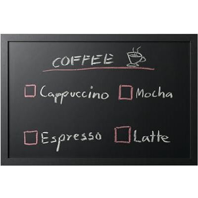 Bi-Office Back2Chalk Essentials Tableau à craie Noir Cadre en MDF Noir Mat 60x40cm Bi-Office Back2Chalk Essentials Tableau à craie Noir Cadre en MDF Noir Mat 60x40cm