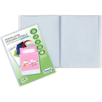 Favorit , Porte-bagages personnalisable, 50 enveloppes lisses, poche avant, 22 x 30 cm, transparent Favorit , Porte-bagages personnalisable, 50 enveloppes lisses, poche avant, 22 x 30 cm, transparent