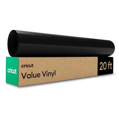 Cricut Film vinyle autocollant pour traceur Rouleau permanent pour traceur (30,5 x 6,1 m, noir brillant) Cricut Film vinyle autocollant pour traceur Rouleau permanent pour traceur (30,5 x 6,1 m, noir brillant)