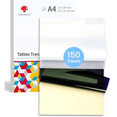 Phomemo M08F Papier Transfert De Tatouage A4 Calque De Tatouage DIY Compatible avec l'imprimante de tatouage M08F TP81 TP86, 150 feuilles Phomemo M08F Papier Transfert De Tatouage A4 Calque De Tatouage DIY Compatible avec l'imprimante de tatouage M08F TP81 TP86, 150 feuilles