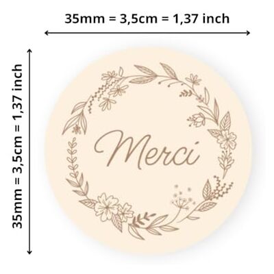 Avery 140 Etiquettes Merci Rondes Autocollantes 35 Mm Papier Recyclé Couronne De Fleurs 4 Planches A4 De Stickers Remerciements Pour Mariage, Artisanat Et Fêtes Avery 140 Etiquettes Merci Rondes Autocollantes 35 Mm Papier Recyclé Couronne De Fleurs 4 Planches A4 De Stickers Remerciements Pour Mariage, Artisanat Et Fêtes