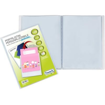 Favorit , Porte-bagages personnalisable, 120 enveloppes lisses, poche avant, 22 x 30 cm, transparent Favorit , Porte-bagages personnalisable, 120 enveloppes lisses, poche avant, 22 x 30 cm, transparent