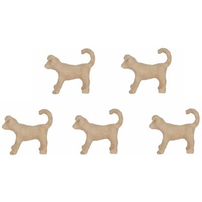 décopatch AP153Opack Un lot de 5 supports en papier brun pulpé 11x3,5x8,5 cm, Jack Russel décopatch AP153Opack Un lot de 5 supports en papier brun pulpé 11x3,5x8,5 cm, Jack Russel