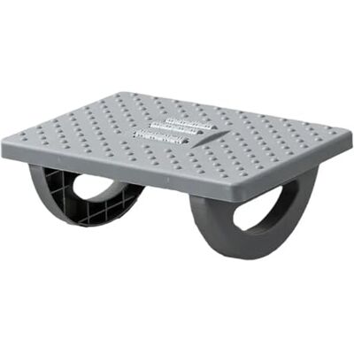 UALXPAO Repose-pieds ergonomique sous le bureau avec coussinet antidérapant et rouleaux de massage (gris) UALXPAO Repose-pieds ergonomique sous le bureau avec coussinet antidérapant et rouleaux de massage (gris)