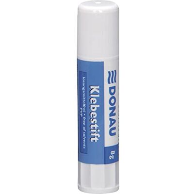 DONAU Bâton de colle d'origine 8 g / 1 pièce/blanc/colle adaptée aux enfants pour l'art et le bricolage/sans solvant soluble dans l'eau/pour l'école et le bureau DONAU Bâton de colle d'origine 8 g / 1 pièce/blanc/colle adaptée aux enfants pour l'art et le bricolage/sans solvant soluble dans l'eau/pour l'école et le bureau