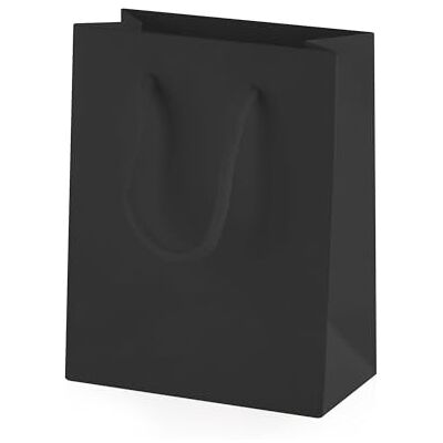 Thepaperbagstore 10 x Petite sacs cadeau Noirs mats 11.5x14.5x6.5cm Sacs cadeau mats luxe avec anses corde et bases renforcées pour cadeaux, commerce et événements Thepaperbagstore 10 x Petite sacs cadeau Noirs mats 11.5x14.5x6.5cm Sacs cadeau mats luxe avec anses corde et bases renforcées pour cadeaux, commerce et événements