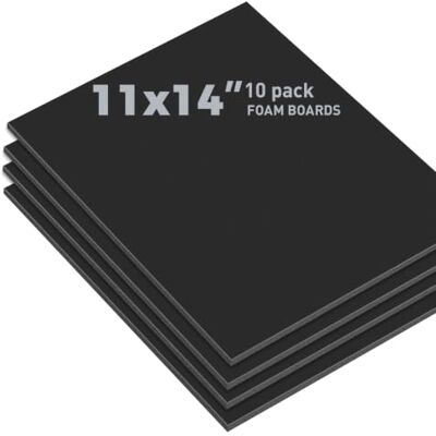 ART , Lot de 10 planches en mousse de 0,9 cm d'épaisseur, 27,9 x 35,6 cm (27,9 x 35,6 cm, noir) ART , Lot de 10 planches en mousse de 0,9 cm d'épaisseur, 27,9 x 35,6 cm (27,9 x 35,6 cm, noir)