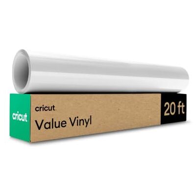 Cricut Value Vinyl Vinyle autocollant permanent pour toutes les machines à découper Blanc brillant Cricut Value Vinyl Vinyle autocollant permanent pour toutes les machines à découper Blanc brillant