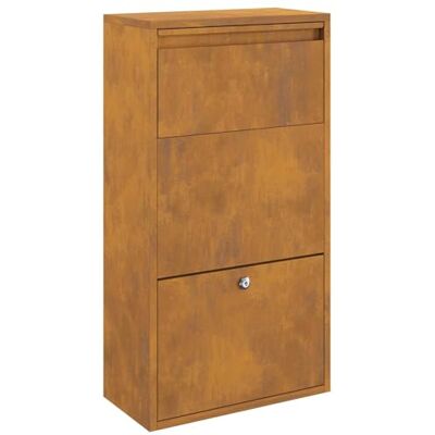 vidaXL Boîte de dépôt de colis Rouillé 44 x 22 x 82 cm Acier patiné Hyper solide face à la météo, Garde tes colis en sécurité, Finition en acier corten qui claque vidaXL Boîte de dépôt de colis Rouillé 44 x 22 x 82 cm Acier patiné Hyper solide face à la météo, Garde tes colis en sécurité, Finition en acier corten qui claque