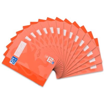 Oxford Touch 400104444 Lot de 15 cahiers d'exercices lignés 16 pages Rouge corail Format A4 Oxford Touch 400104444 Lot de 15 cahiers d'exercices lignés 16 pages Rouge corail Format A4