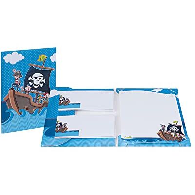 Rössler Papier 11701163000 Pack de papier à lettres "Pirates", 165 x 235 & 90 x 177 mm, 10 feuilles & 10 enveloppes Rössler Papier 11701163000 Pack de papier à lettres "Pirates", 165 x 235 & 90 x 177 mm, 10 feuilles & 10 enveloppes