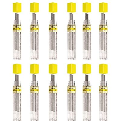 Pentel 509-H Lot de 12 Etuis de 12 mines 0,9mm H pour porte-mines Pentel 509-H Lot de 12 Etuis de 12 mines 0,9mm H pour porte-mines
